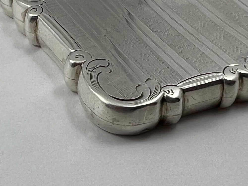 Victorian antique silver card case, London Bridge by Nathaniel Mills View XIX