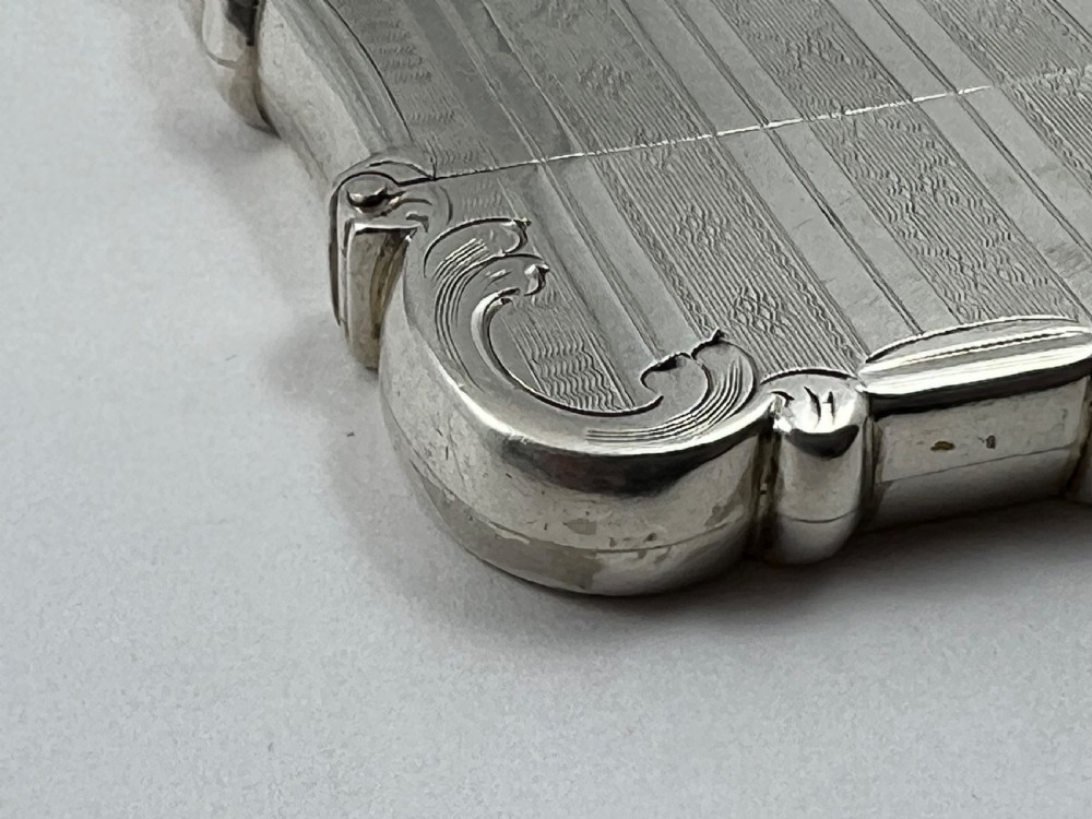 Victorian antique silver card case, London Bridge by Nathaniel Mills View XX