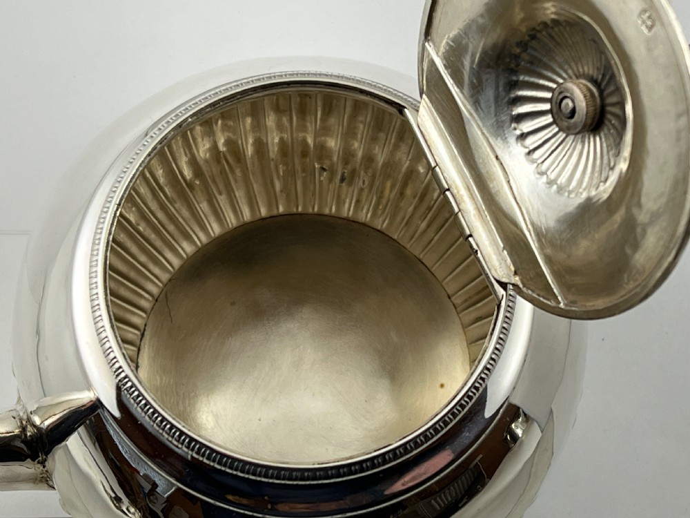 George III antique silver tea pot, London 1802 View VI