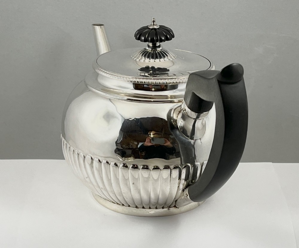 George III antique silver tea pot, London 1802 View VIII