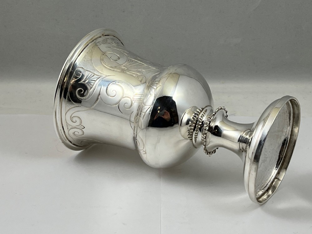 Victorian antique silver goblet, Barnard Bros. London 1848 View III