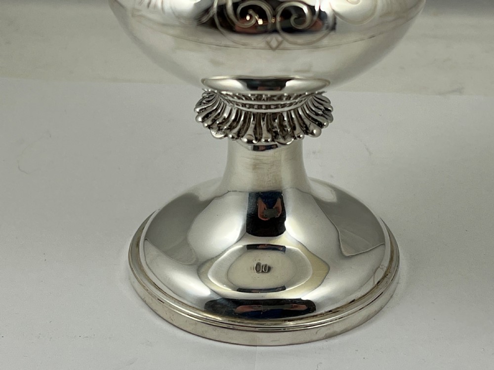 Victorian antique silver goblet, Barnard Bros. London 1848 View IV