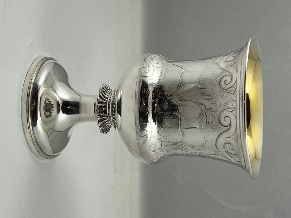 Victorian antique silver goblet, Barnard Bros. London 1848 View V