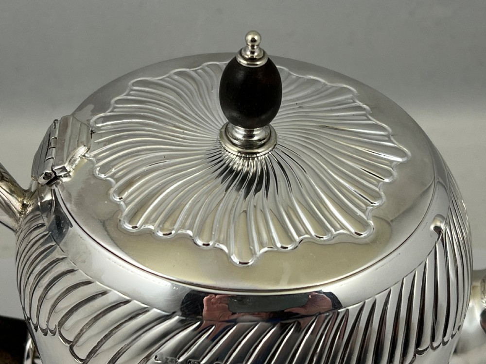 Victorian antique silver 3 piece tea set, Birmingham 1892 View III