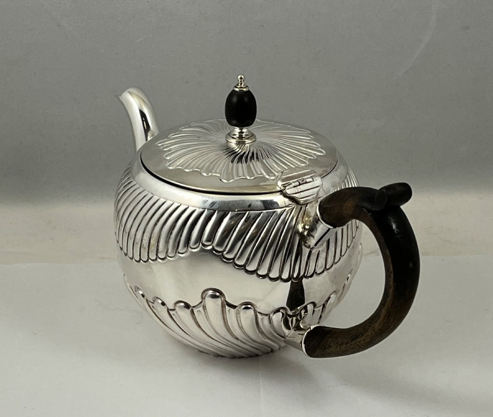 Victorian antique silver 3 piece tea set, Birmingham 1892 View V