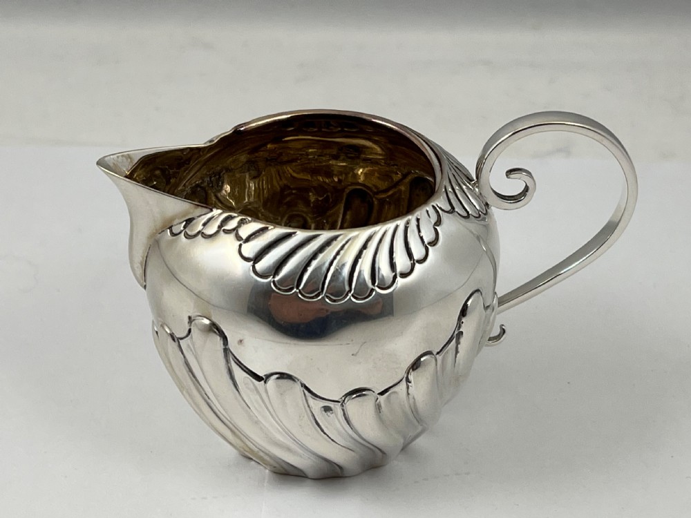 Victorian antique silver 3 piece tea set, Birmingham 1892 View IX