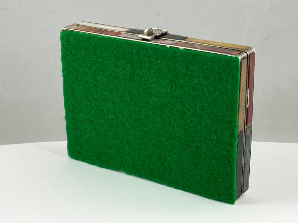 Scottish antique Victorian silver and agate sewing case, c.1860 View XII