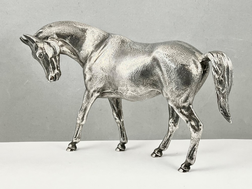 Elizabeth II silver statue of a horse, London 1966