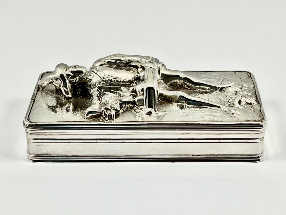 George IV antique silver “Pedlar” snuff box, John Linnet 1823 View III