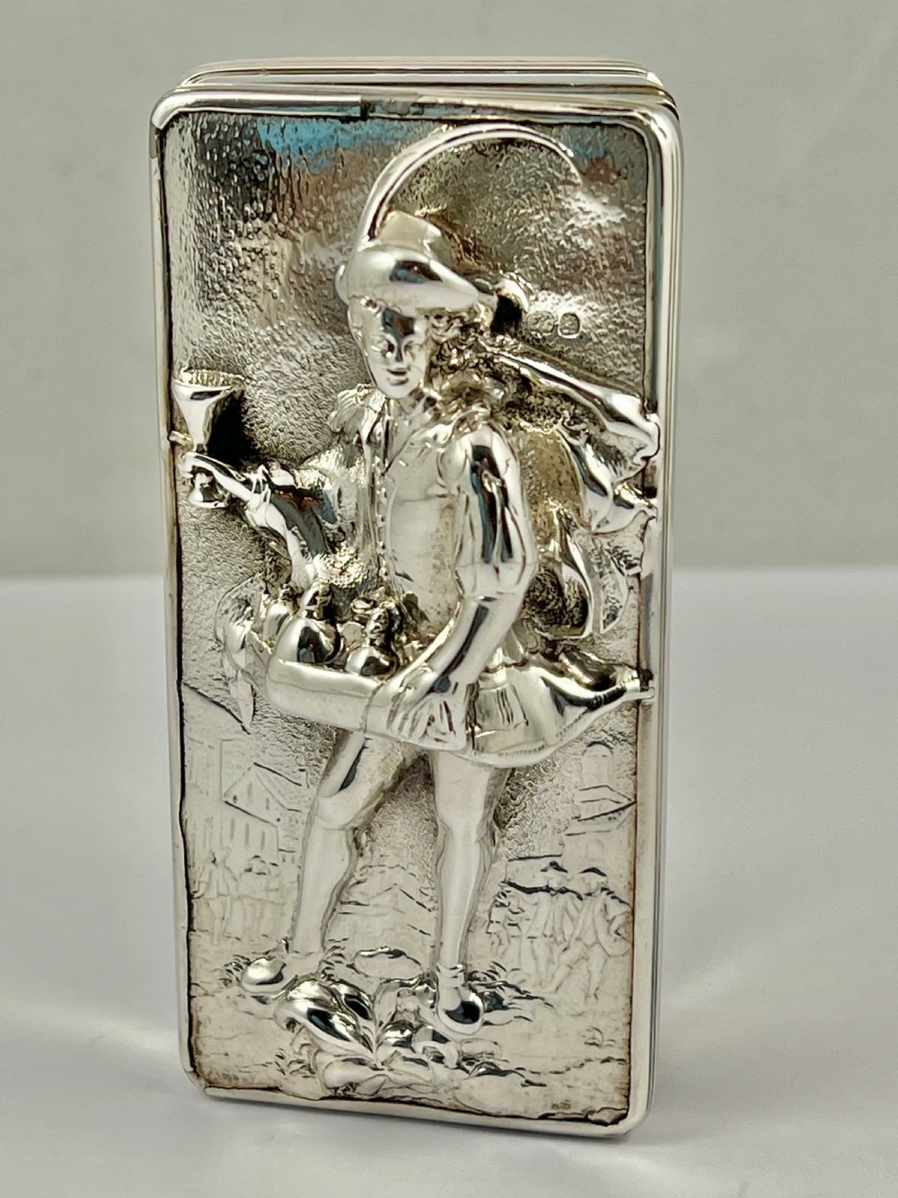 George IV antique silver “Pedlar” snuff box, John Linnet 1823 View VIII