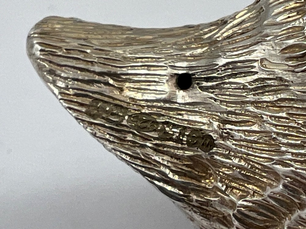 Elizabeth II pair of silver quails by W. Comyns, London 1961 View IV
