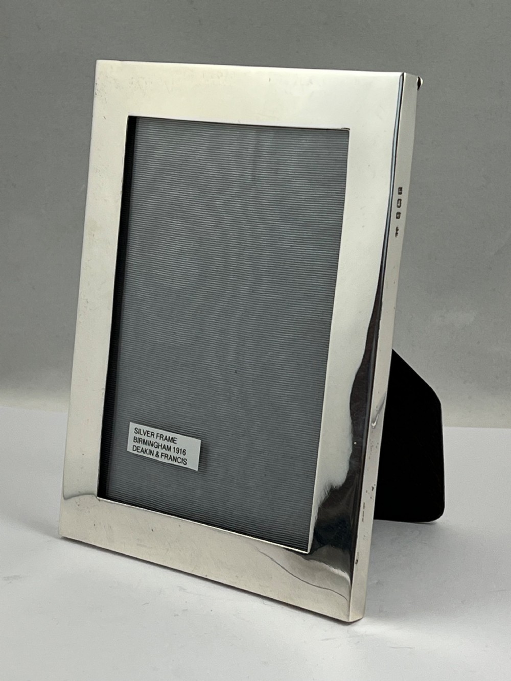George V silver plain picture frame, Birmingham 1916