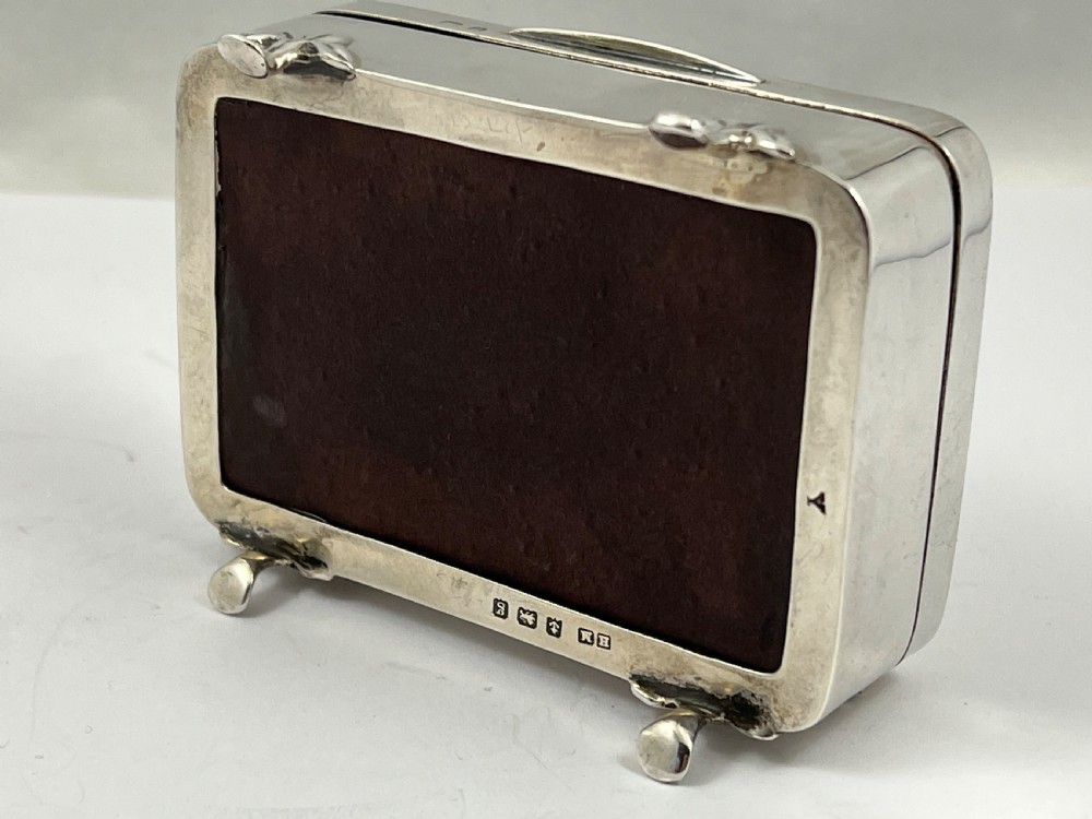 Edwardian antique silver Art Nouveau jewellery box, 1906 View IV