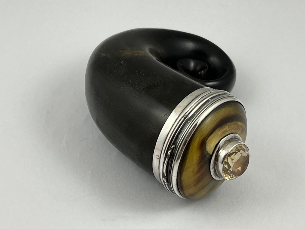 Scottish antique Victorian horn snuff mull, c.1895 View VI