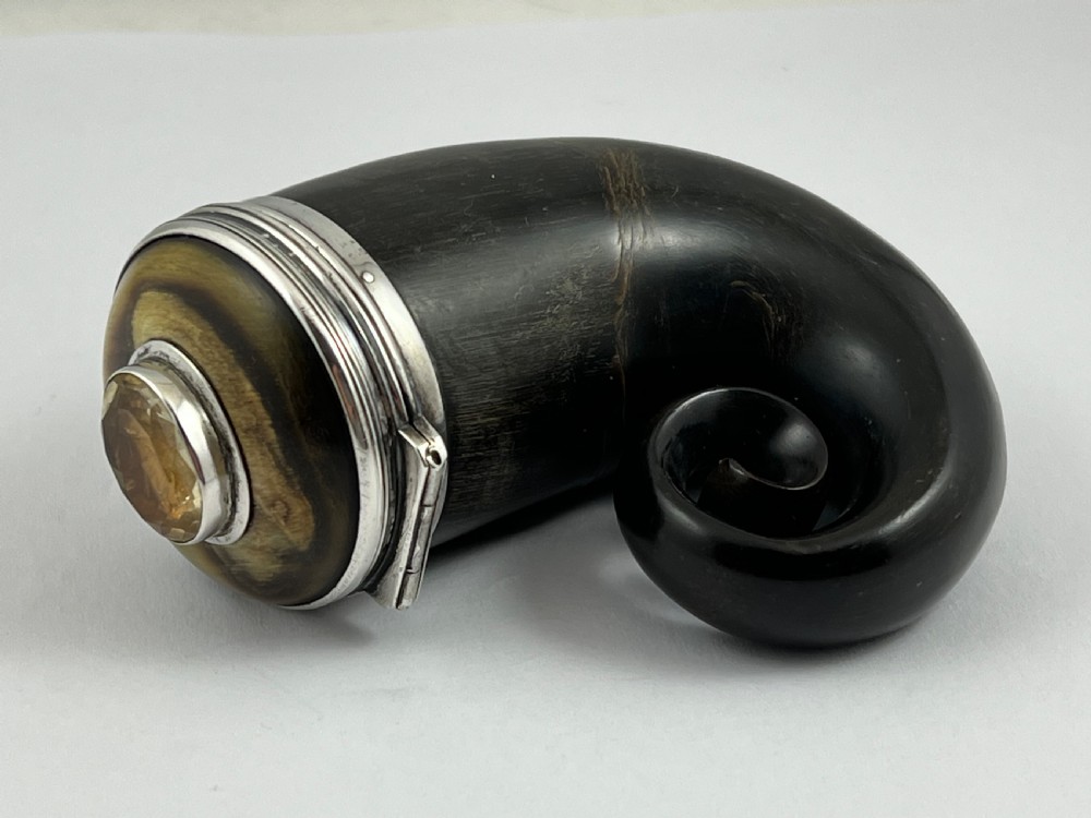 Scottish antique Victorian horn snuff mull, c.1895 View VII