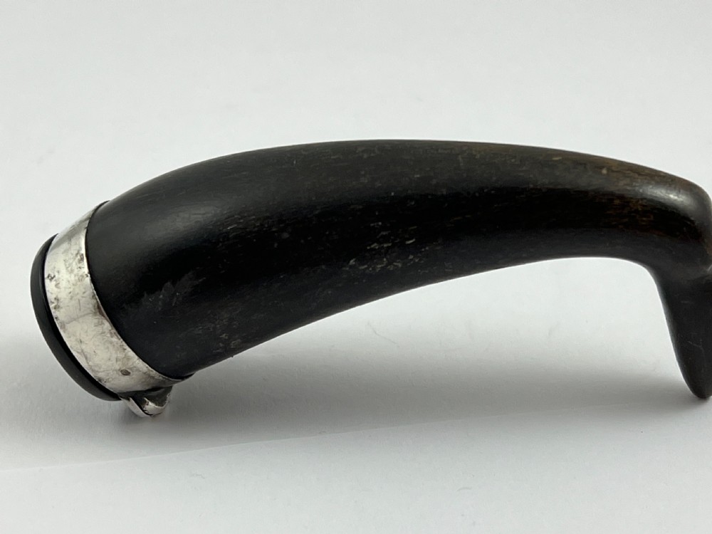 Georgian antique Scottish horn “boot” snuff mull, c. 1800 View II