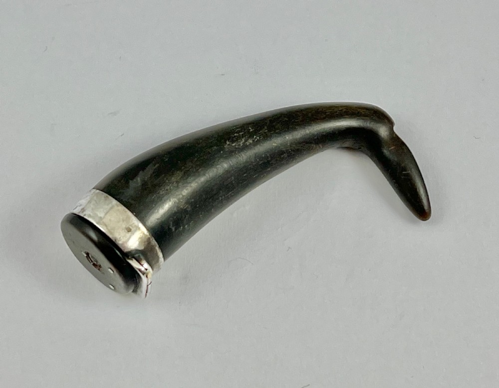 Georgian antique Scottish horn “boot” snuff mull, c. 1800 View VI
