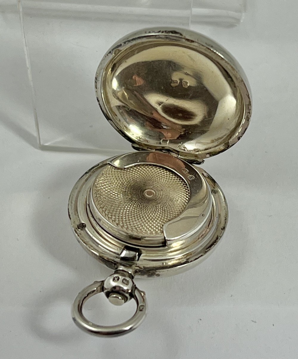 Antique Victorian silver and agate sovereign holder, 1897 View IV