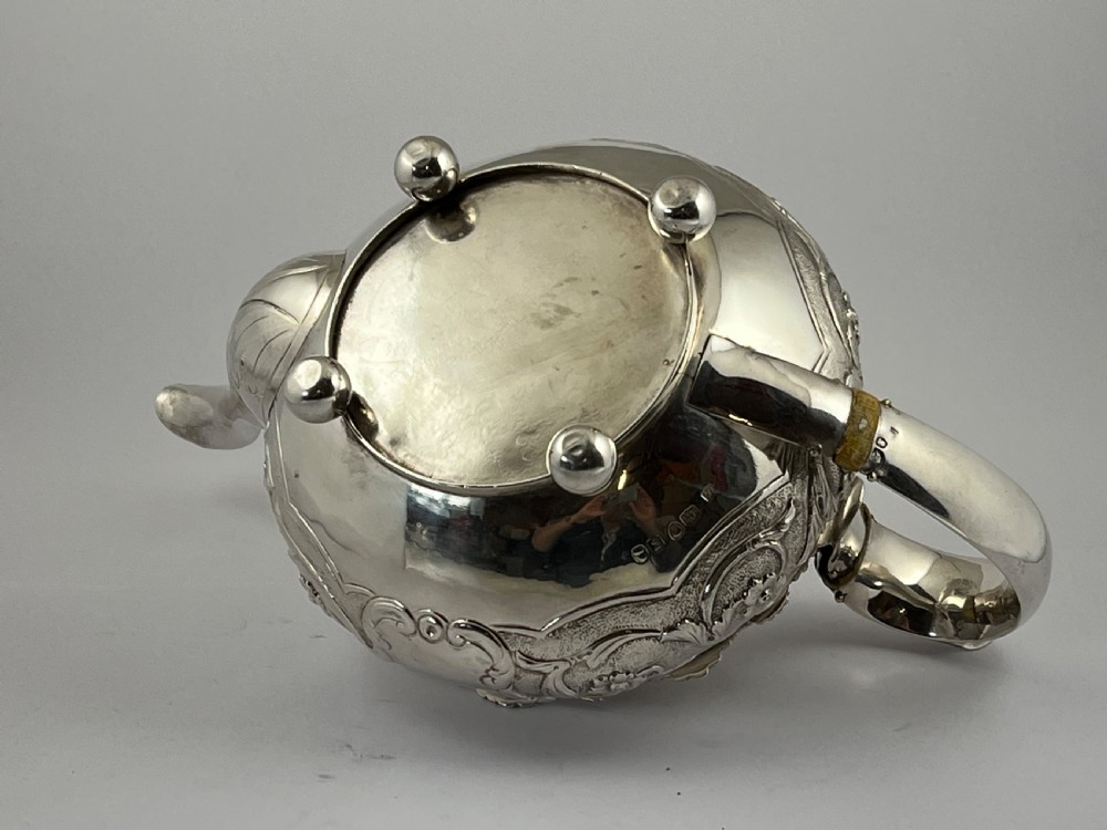 George IV antique 3 piece silver teaset. Jonathan Hayes London 1822 View IX