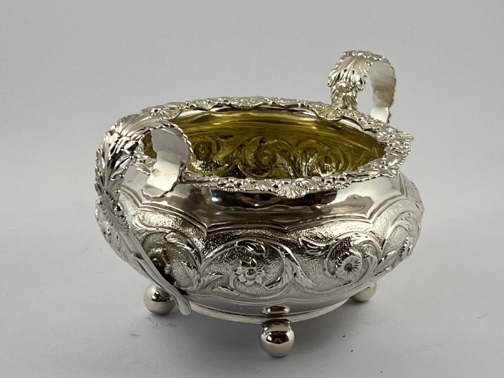 George IV antique 3 piece silver teaset. Jonathan Hayes London 1822 View XI