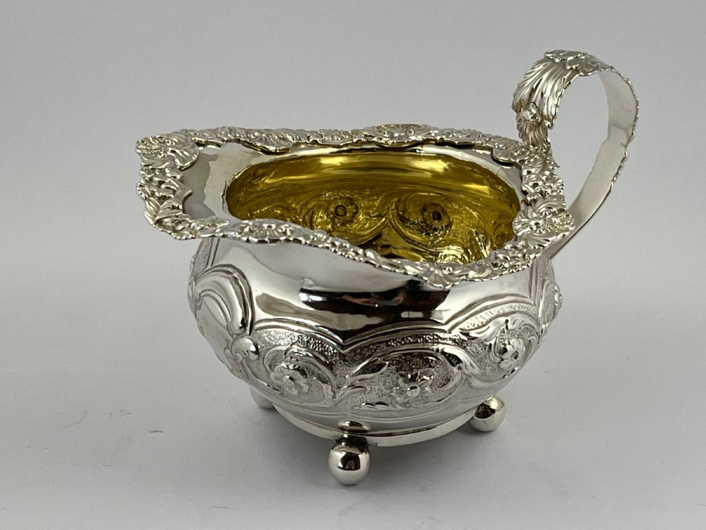 George IV antique 3 piece silver teaset. Jonathan Hayes London 1822 View XII