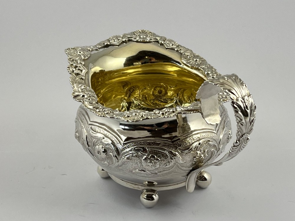 George IV antique 3 piece silver teaset. Jonathan Hayes London 1822 View XIII
