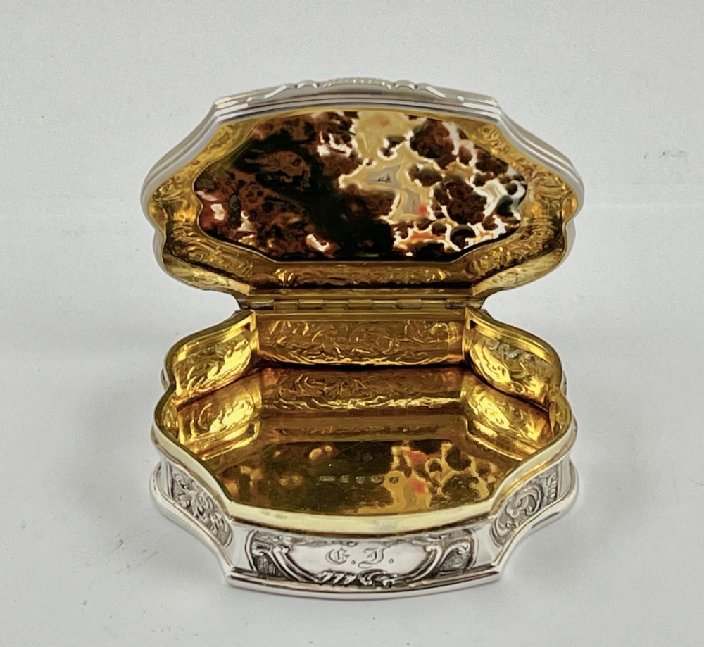 William IV silver and agate snuff box, Edinburgh 1834 View V