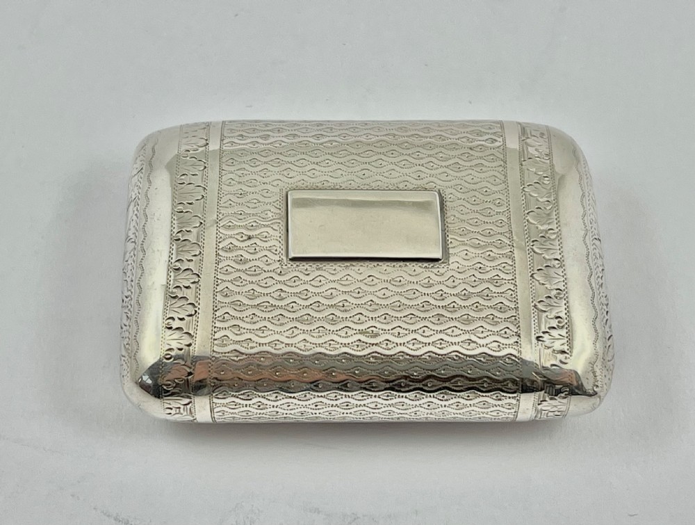 George III antique silver satchel snuff box, London 1819 View V