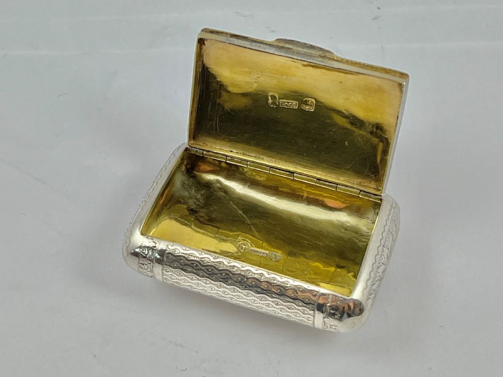 George III antique silver satchel snuff box, London 1819 View VI