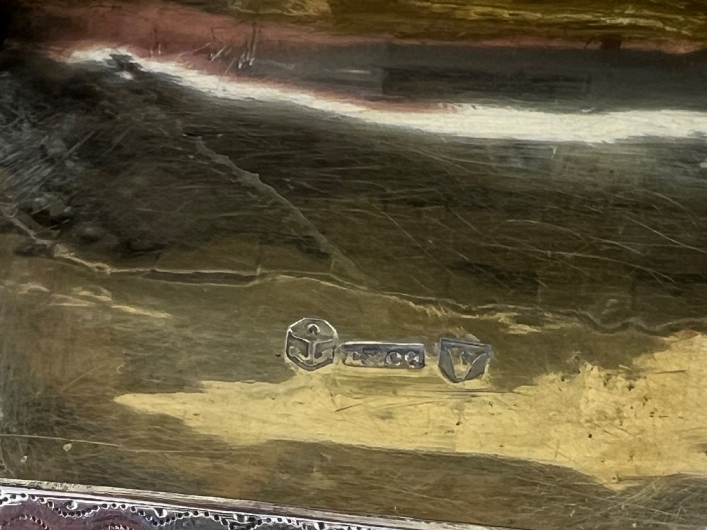 George III antique silver satchel snuff box, London 1819 View VII
