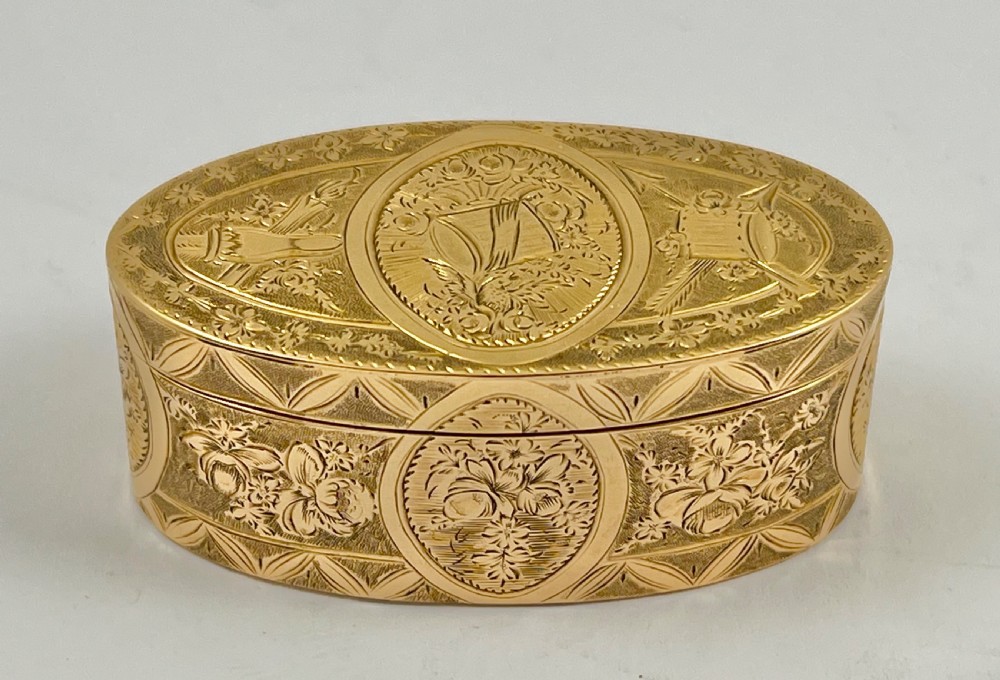 French antique 18ct gold snuff box, Jean Fremin Paris c1770
