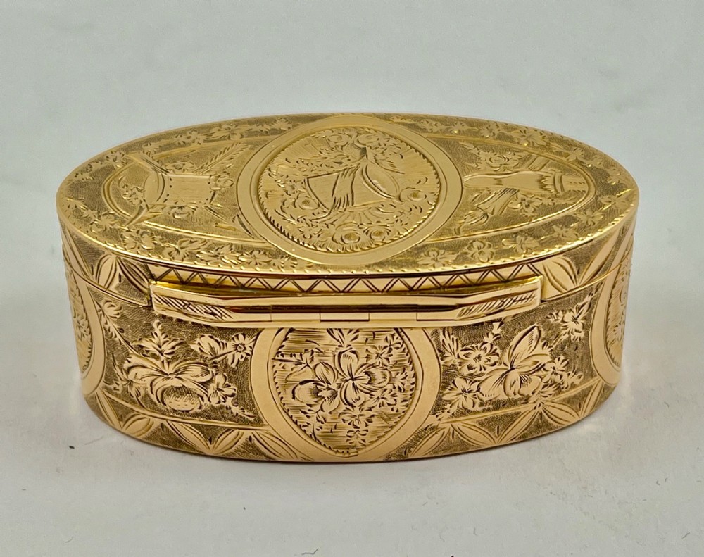 French antique 18ct gold snuff box, Jean Fremin Paris c1770 View IV
