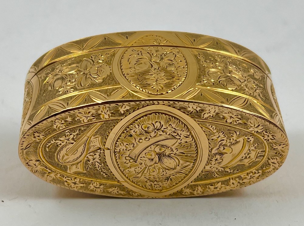 French antique 18ct gold snuff box, Jean Fremin Paris c1770 View VIII