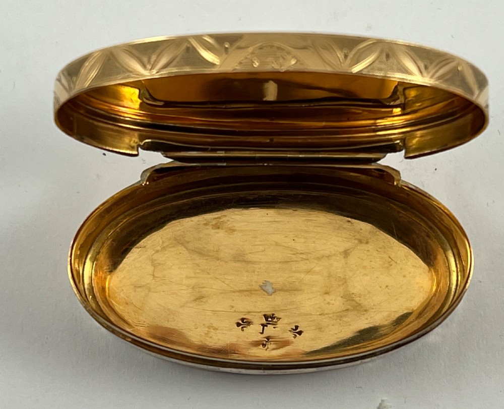 French antique 18ct gold snuff box, Jean Fremin Paris c1770 View IX