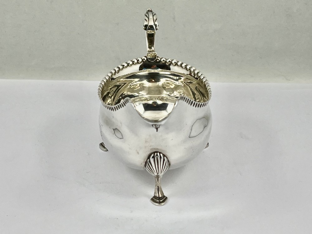 George III Newcastle silver sauce boat, Langlands & Robertson 1790 View II
