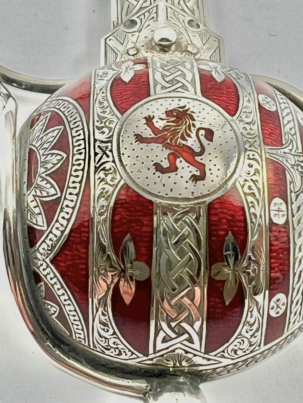 Victorian silver and agate sword paper knife, Edinburgh 1892 View V
