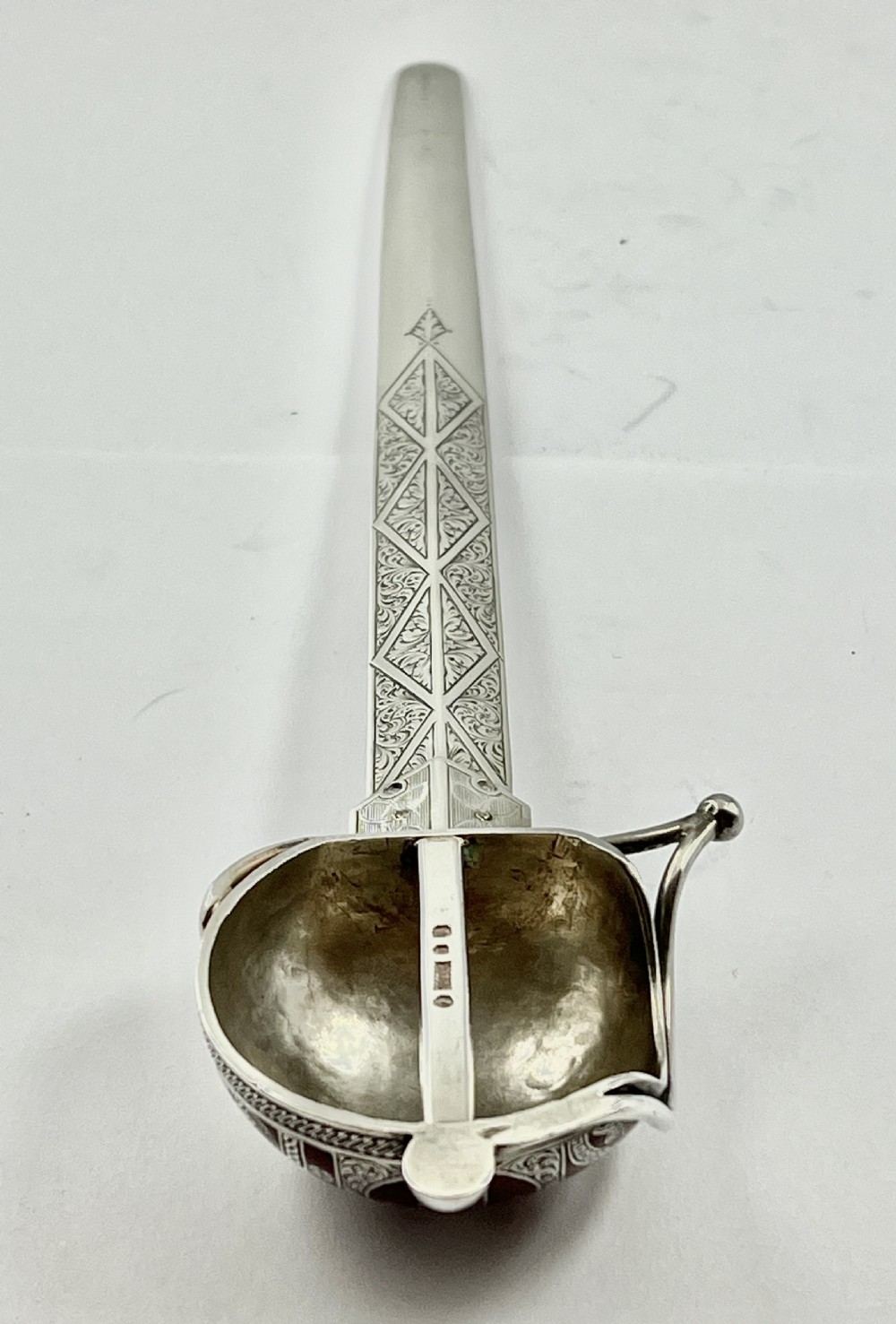 Victorian silver and agate sword paper knife, Edinburgh 1892 View VII