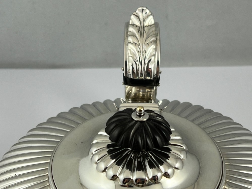 A William IV antique silver safron tea pot, London 1835 View VIII