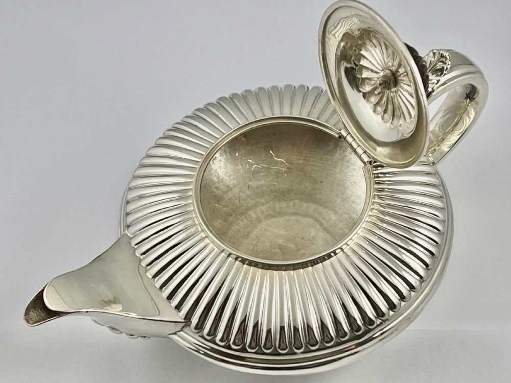 A William IV antique silver safron tea pot, London 1835 View IX