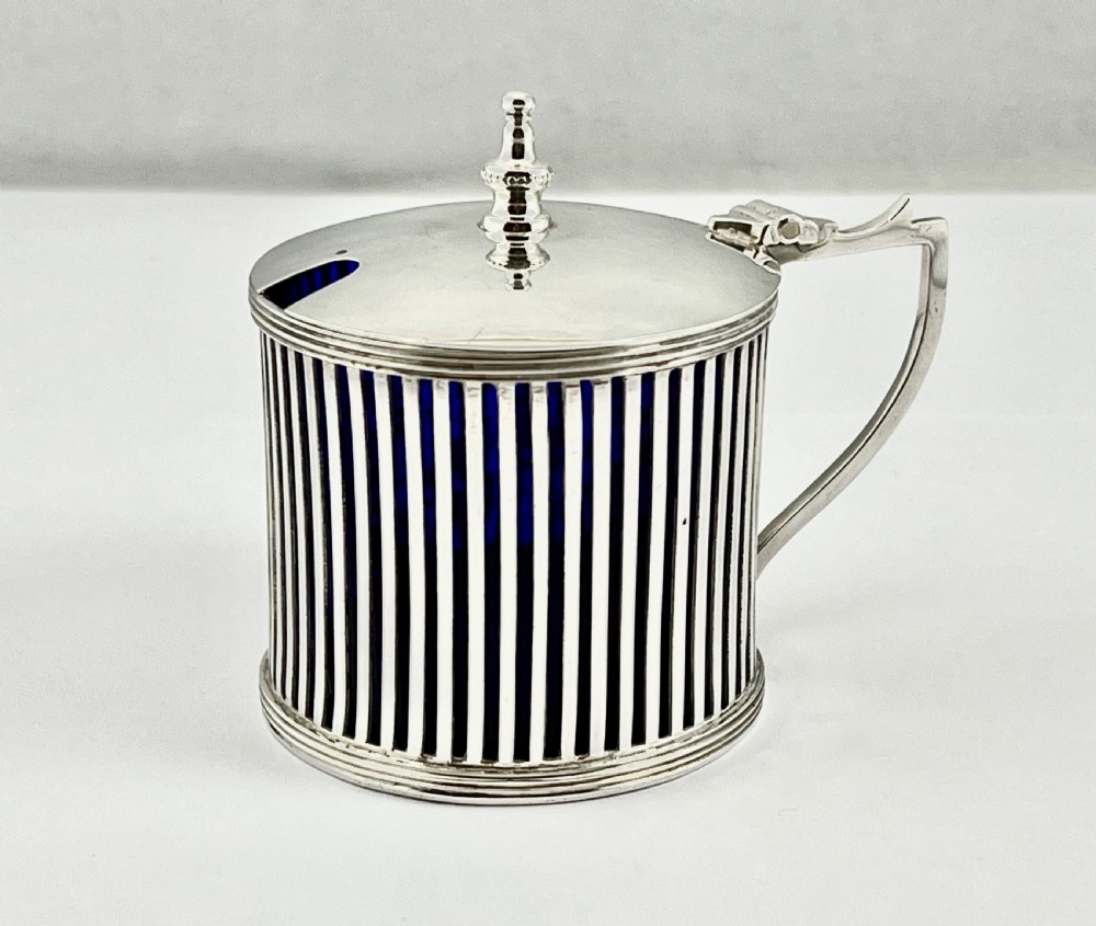 George V, silver mustard pot, Harold Bushall, Birmingham 1912 View X