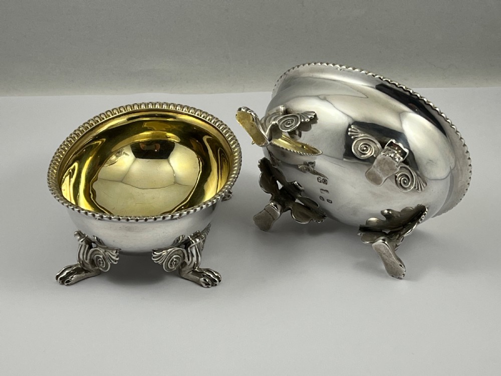 A pair of George III silver gilt salts or bowls, London 1809 View VIII