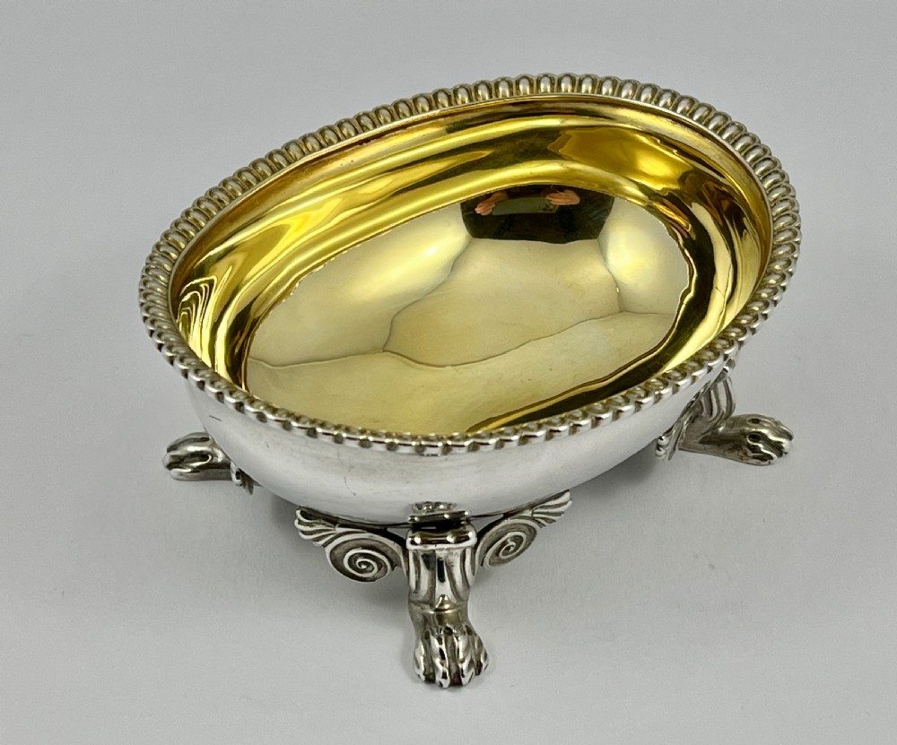 A pair of George III silver gilt salts or bowls, London 1809 View X
