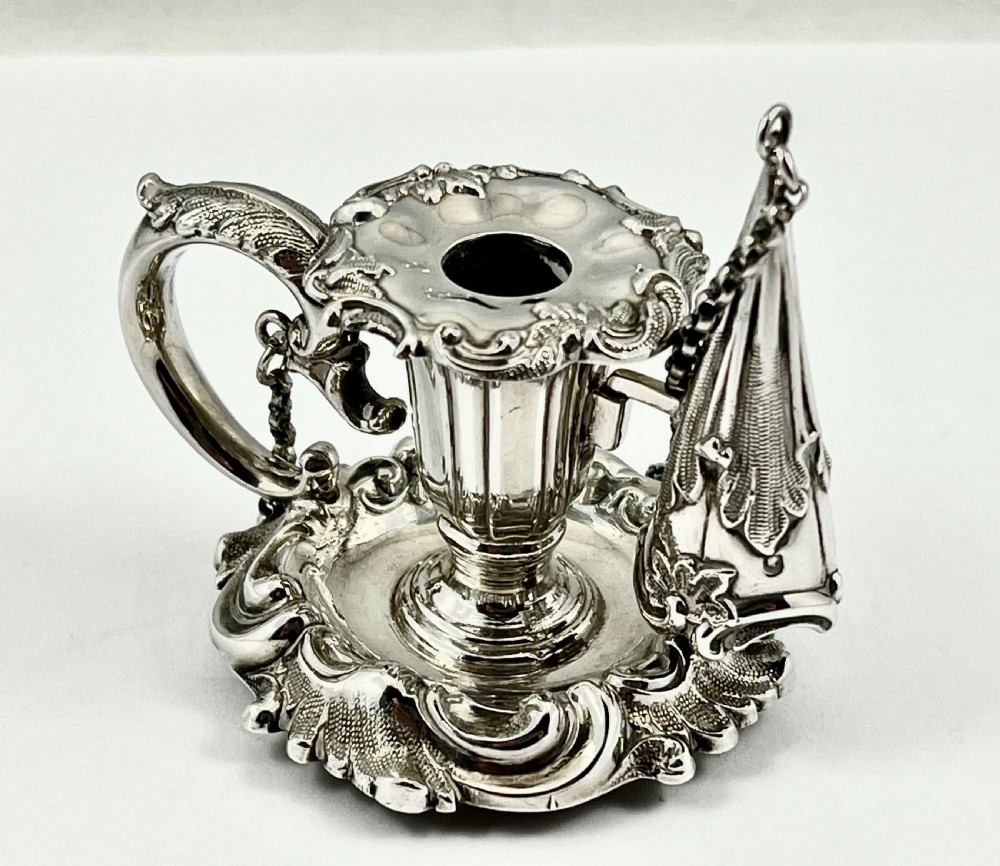 Victorian antique silver desk inkstand, Sheffield 1847 View XII
