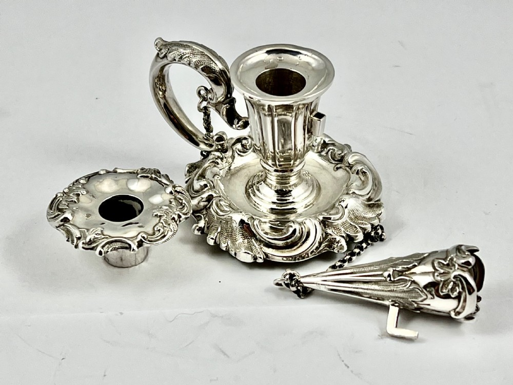 Victorian antique silver desk inkstand, Sheffield 1847 View XIII