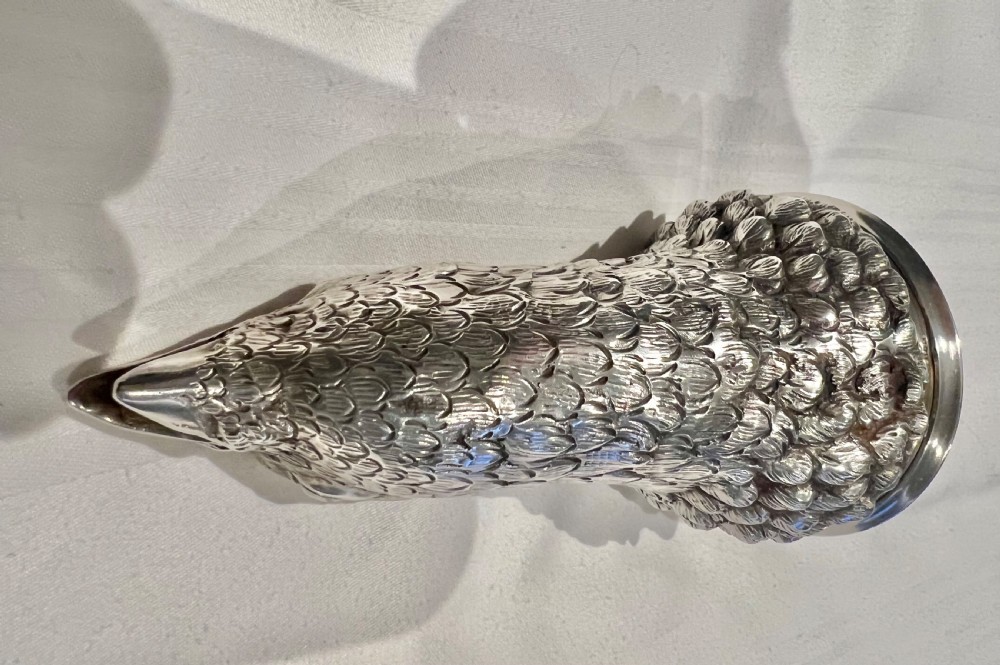 German antique silver stirrup cup, pheasant’s head, c.1900 View VI
