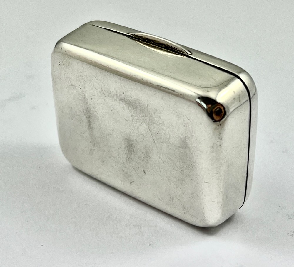 Victorian antique silver and agate box, J. Fraser 1891 View VI