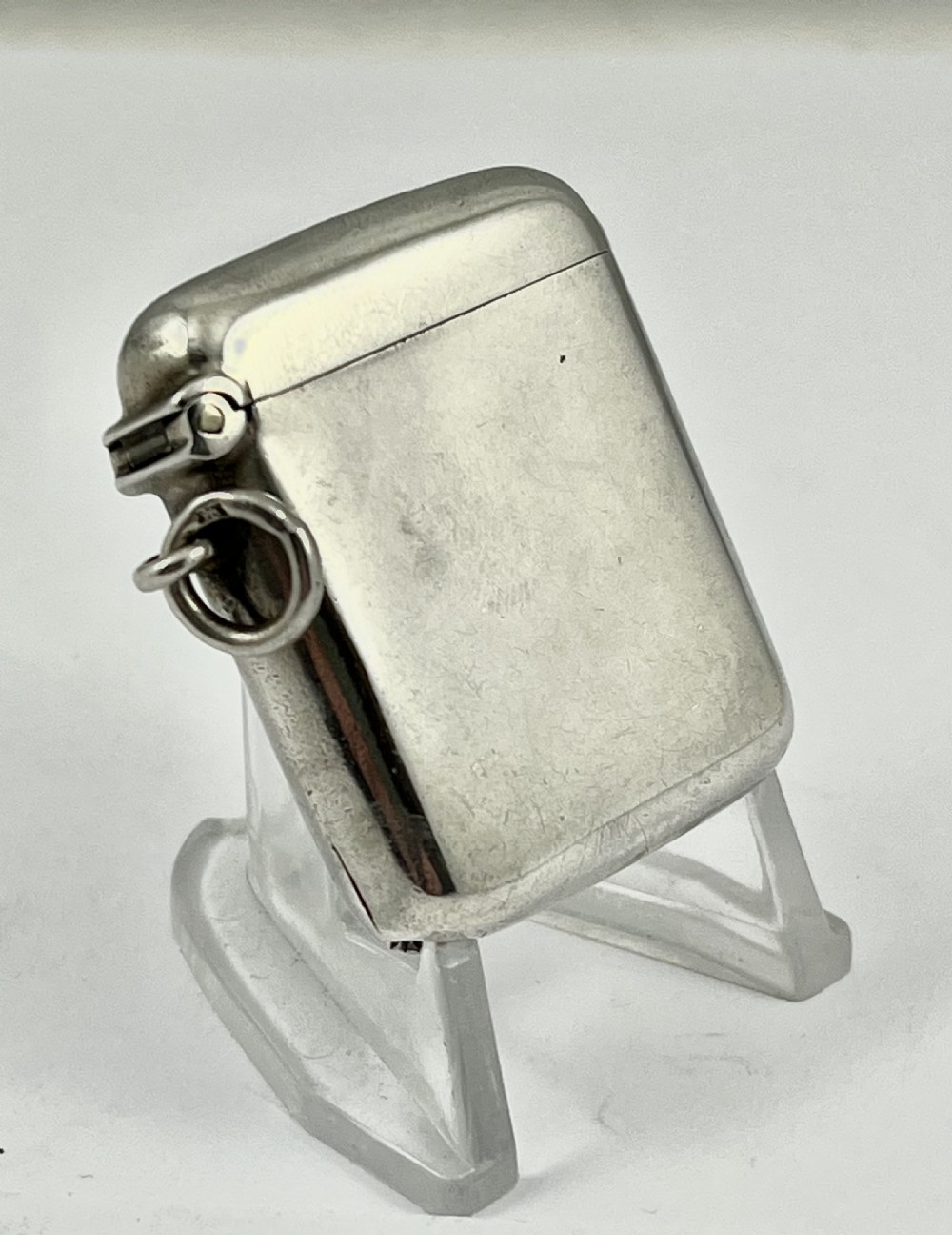 Edwardian antique silver “Suffragette” vesta case, Chester 1908 View V