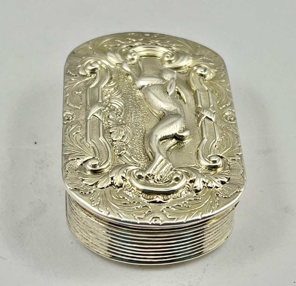 George IV silver snuff box, William Simpson, Birmingham 1829. View VII