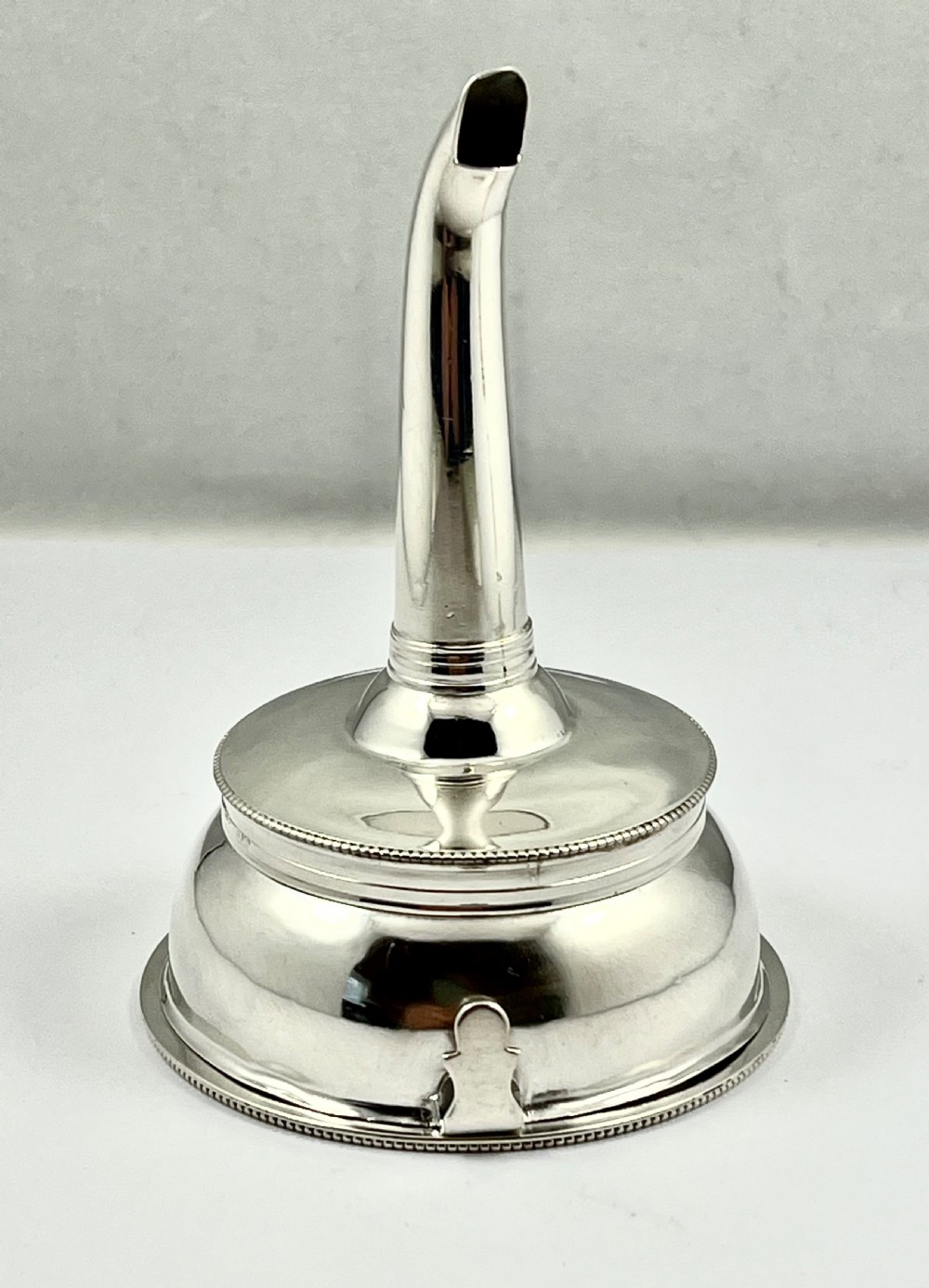 George III silver 3 piece wine funnel, London 1785 View II