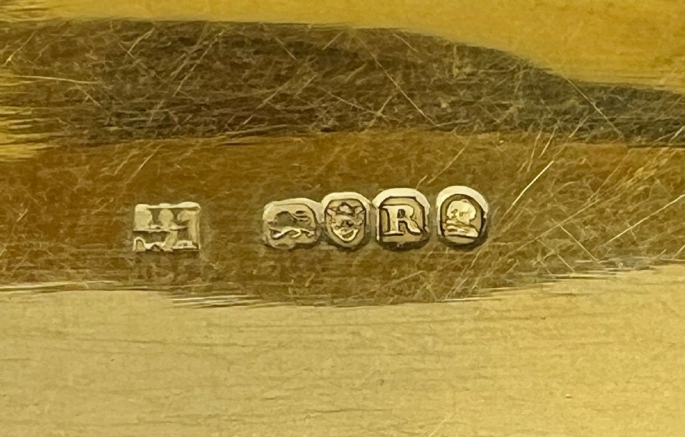 George III antique silver gilt snuff box, London 1812 View IX